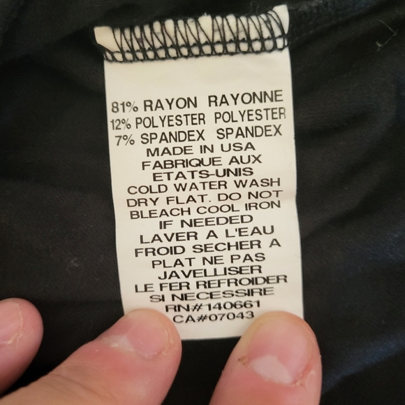 Storm Black Floral Tank Top, Size Medium - Picture 4 of 4